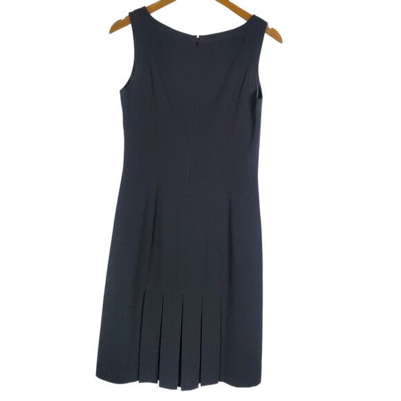 NEW Ann Taylor Sleeveless Little Black Dress Sz 4 LBD V-neck Back Ruffle Career - Picture 4 of 15